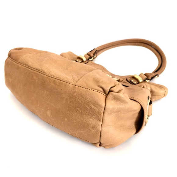 NWTs B. Makowsky Medium Peanut Nubuck Leather Tote - Picture 7 of 16